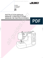 Juki HZL-E61 Sewing Machine Instruction Manual