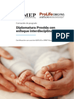 IMEP - Dossier Diplomatura Provida Con Enfoque Interdisciplinario