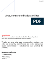 (Aula 12) Arte, Censura e Ditadura Militar