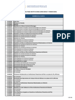 Catálogo de Cuentas para Instituciones Bancarias y Financieras