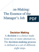 Decision-Making: The Essence of The Manager's Job