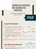 Ecuaciones de Estado para Gases Reales