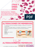 Enzimopatias y Alteraciones de Membrana