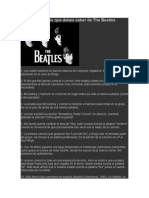 100 Curiosidades Que Debes Saber de The Beatles