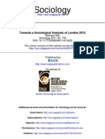 Sociology: Towards A Sociological Analysis of London 2012