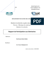 Rapport de Séminaire