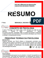 RESUMO PE - 2023-1 e 2 Semana