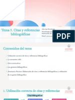 Tema 5. Citas y Referencias Bibliográficas