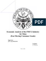 Economic Analysis of The FMCG Industry in China