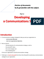 Developing A Communications Strategy: Collection of Documents: Read Thoroughly & Get Familiar With The Subject