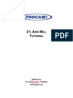 ProCAM II 2.5 Axis Mill Tutorial