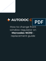 How To Change Front Window Regulator On Mercedes W210 - Replacement Guide