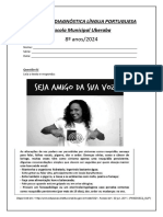 AVALIAÇÃO DIAGNÓSTICA Língua Portuguesa - 8º Anos A J B J C J D