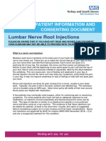 Lumbar Nerve Root Injections: Patient Information and Consenting Document