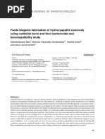 Facile Biogenic Fabrication of Hydroxyapatite Nano