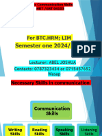 Basic Communication Skills Module 1 and 2