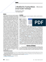 Guided Endodontics Modified For Treating Molars by Using An Intracoronal Guide Technique