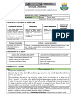 SESION de APRENDIZAJE Ciencia y Tecnología 30 de Abril