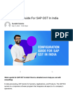 Configuration Guide For SAP GST in India