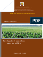 Investigacao de Surto Da Malaria. Provincia de Manica