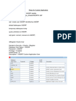 Steps For Custom Application