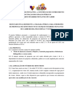 Resultado Final Referente A Chamada Pública para Submissões de Propostas de Minicursos No II Colóquio Mulheres Pensantes Do Cariri