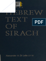 Di Lella 1966 - Hebrew Text of Sirach