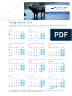 Xetra Trading Calendar 2024