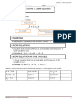 Chapter 6 - Linear Equations