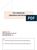 File Handlingquestions and Answers