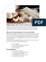 Receta Chupete Coco Con Leche