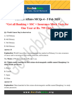 Current Affairs Mcqs 4 - 5 Feb 2018: "Get All Banking + SSC + Insurance Mock Tests For One Year at Rs. 799 Only"