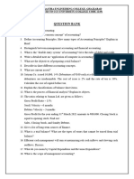 Financial Accounting and Management - Question Bank