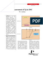 Measurement of TG by DSC