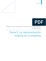 Tema 5. La Representación Sindical en La Empresa