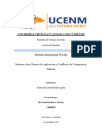 Informe Informe Sobre Normas de Aplicación y Conflictos de Competencia Judicial.