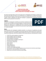 Convocatoria 2022 Programa Presupuestal E015 Investigación y Desarrollo Tecnológico en Salud