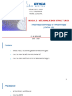 Département: Gerst Cycle D'Ingénieur Filière: Génie Civil: Structures Isostatiques Et Hyperstatiques - (Généralités)