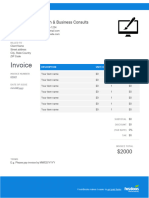 Web Design Word Invoice1