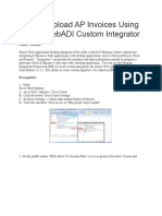 How To Upload AP Invoices Using Oracle WebADI Custom Integrator