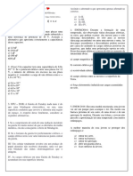 Lista Revisional - 2 - Série Profa. Ma. Laís E. Moraes de Oliveira