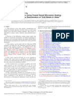 ASTM D4309-18 Digestion Using Microwave Heating Determination Total Metals