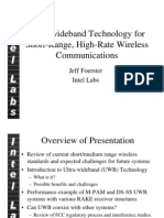 Ultra-Wideband Technology For Short-Range, High-Rate Wireless Communications