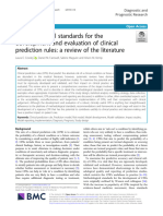 Methodological Standards For The Development and Evaluation of Clinical Prediction Rules A Review of The Literature