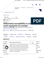 Full Article Differential Susceptibility To Misleading Flat Earth Arguments On Youtube