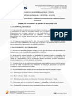 Edital de Submissao de Trabalhos Congresso de Enfermagem Do Unirios 2021