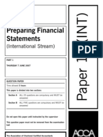 Preparing Financial Statements: (International Stream)