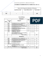 Courses of Study and Scheme of Examination of B. Pharm. W.E.F. 2011-12