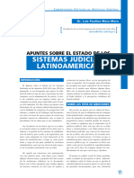 Sistemas Judiciales Latinoamericanos: Apuntes Sobre El Estado de Los