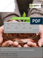 Rapport de Stage Développement Durable